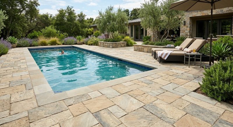 Poolside Hardscaping Service
